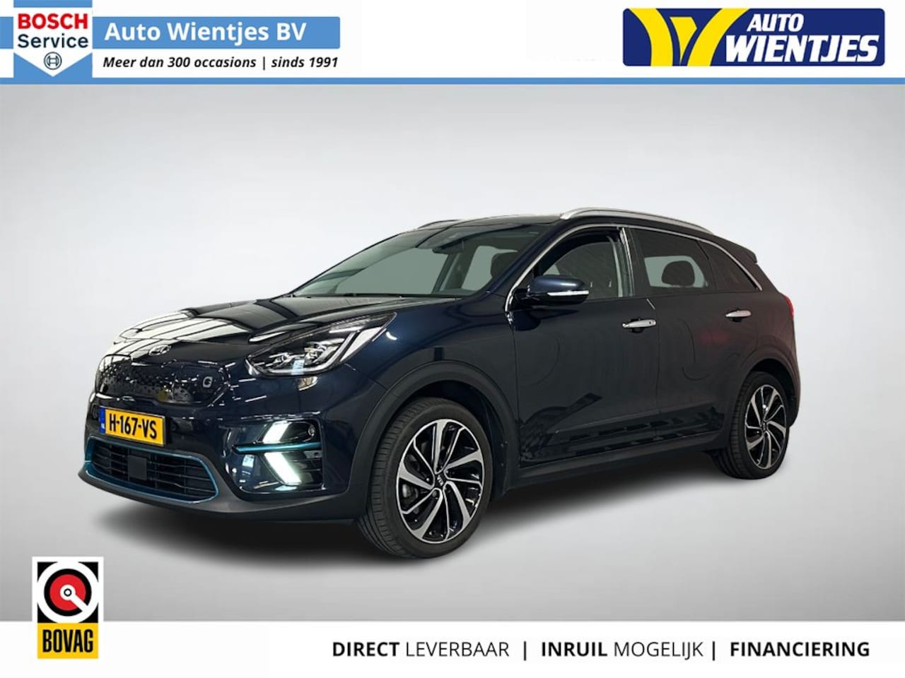 Kia e-Niro - ExecutiveLine 64kWh 3-Fase | SOH 100% | Leer | Navi | Trekhaak - AutoWereld.nl
