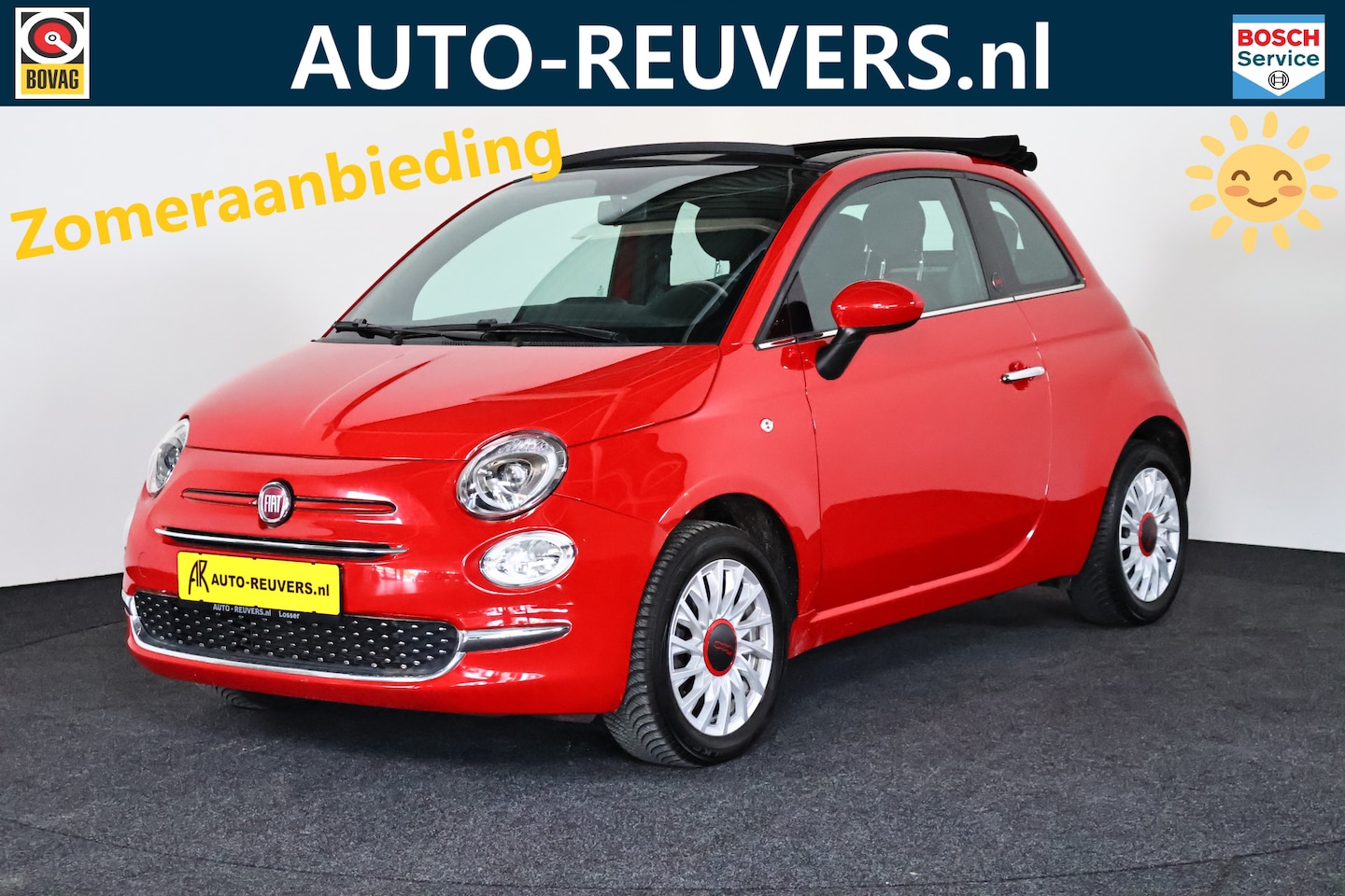 Fiat 500 C - 1.0 Hybrid RED Cabrio / Opendak / Navigatie / Cruise / Carplay - AutoWereld.nl