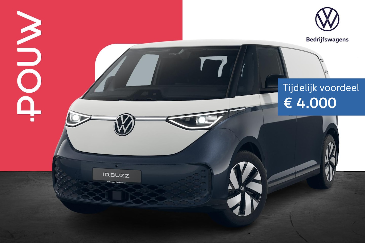 Volkswagen ID. Buzz Cargo - 190pk Bulli Limited Edition 59 kWh | Stoelen Pakket | Trekhaak Wegklapbaar - AutoWereld.nl
