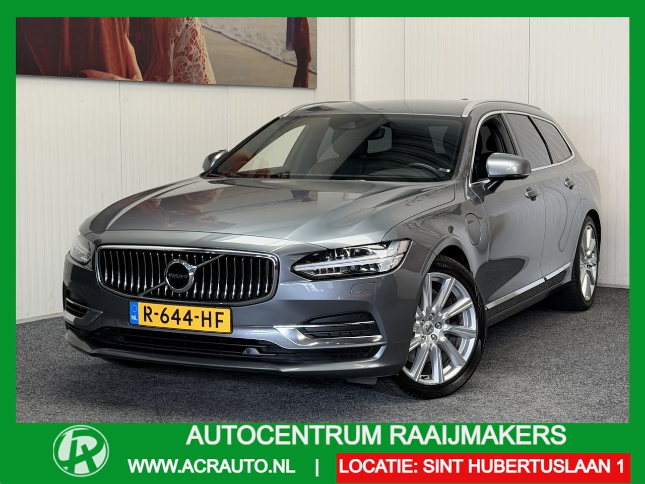 Volvo V90 - 2.0 T8 AWD INSCRIPTION AUTOMAAT LEDER NAVIGATIE ADAPTIVE CRUISE CONTROL STOEL EN STUURVERW - AutoWereld.nl