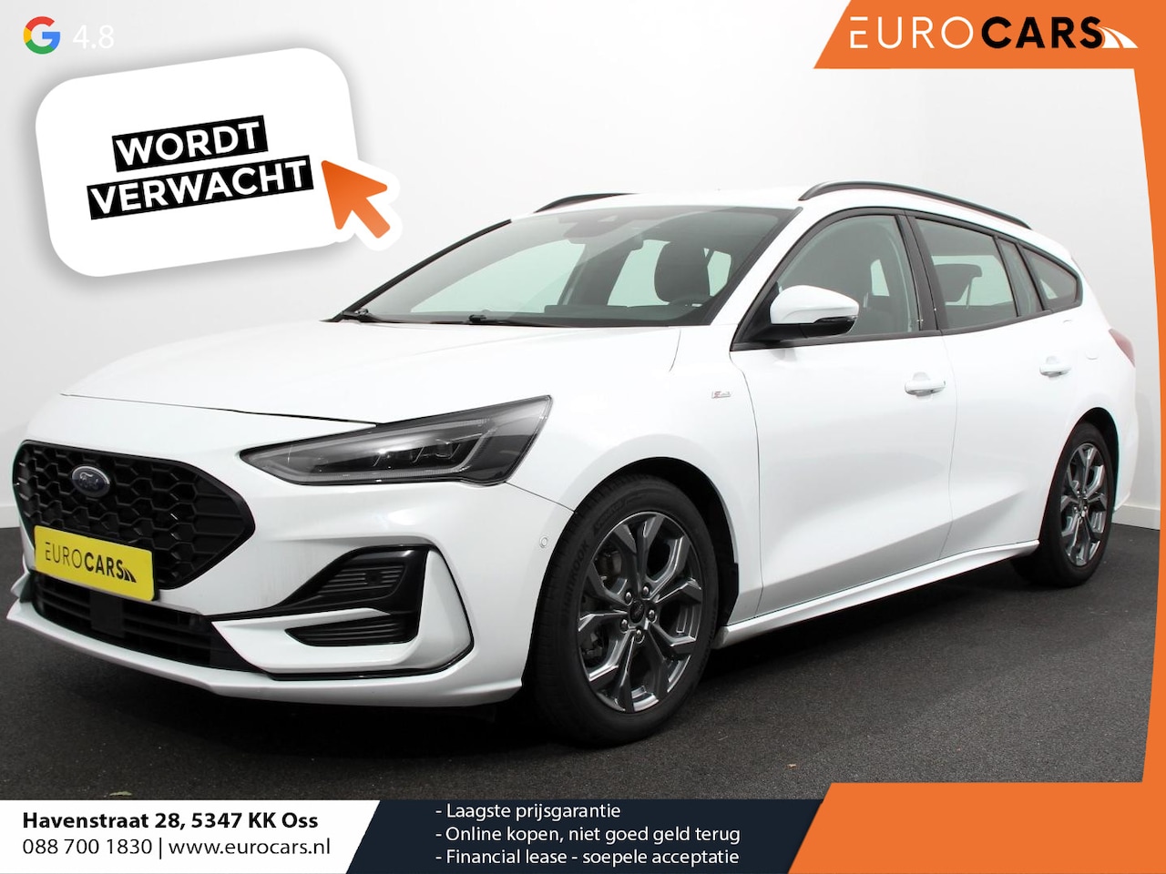 Ford Focus Wagon - 1.0 EcoBoost Hybrid ST Line Navigatie Climate Control Led Dab Camera Parkeer sensoren Crui - AutoWereld.nl