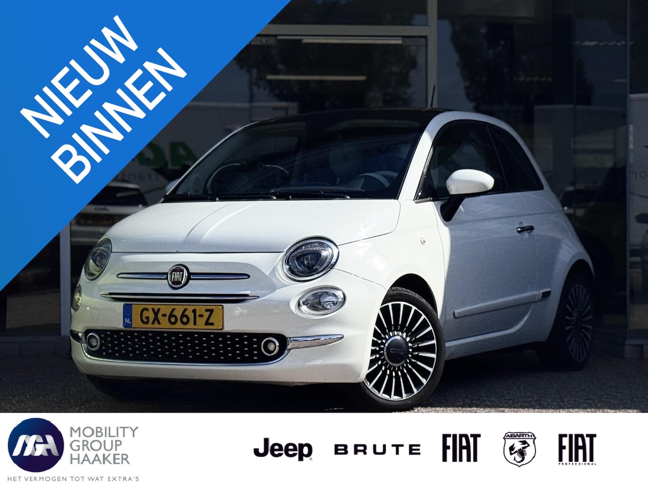 Fiat 500 - 0.9 TwinAir Turbo Lounge | Navi | Panoramadak | Parkeersensoren - AutoWereld.nl