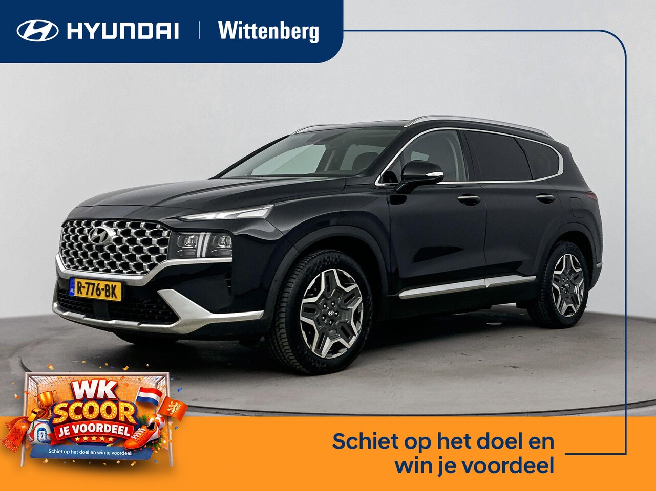 Hyundai Santa Fe - 1.6 T-GDI HEV Premium 7p. | Leer | Memory | Head-up display | El. bed. achterklep | Stoelv - AutoWereld.nl