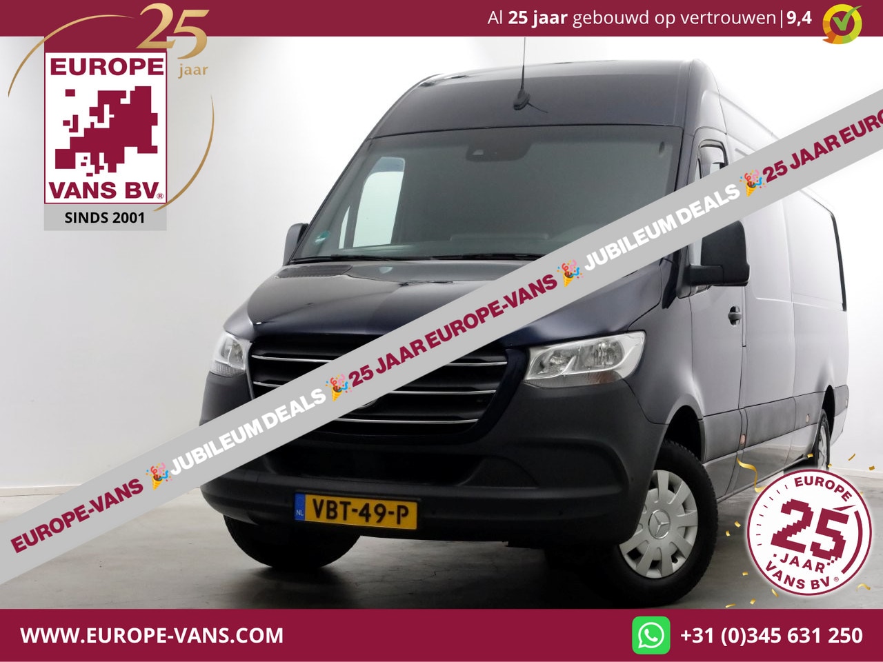 Mercedes-Benz Sprinter - 316 CDI 163pk 7G Automaat L3H2 Maxi Airco/Camera 10-2019 - AutoWereld.nl