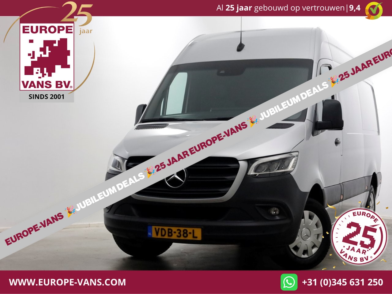Mercedes-Benz Sprinter - 319 CDI 3.0 V6 190pk E6 L2H2 7G Automaat LED/Camera/Navi Trekhaak 3500kg 10-2019 - AutoWereld.nl