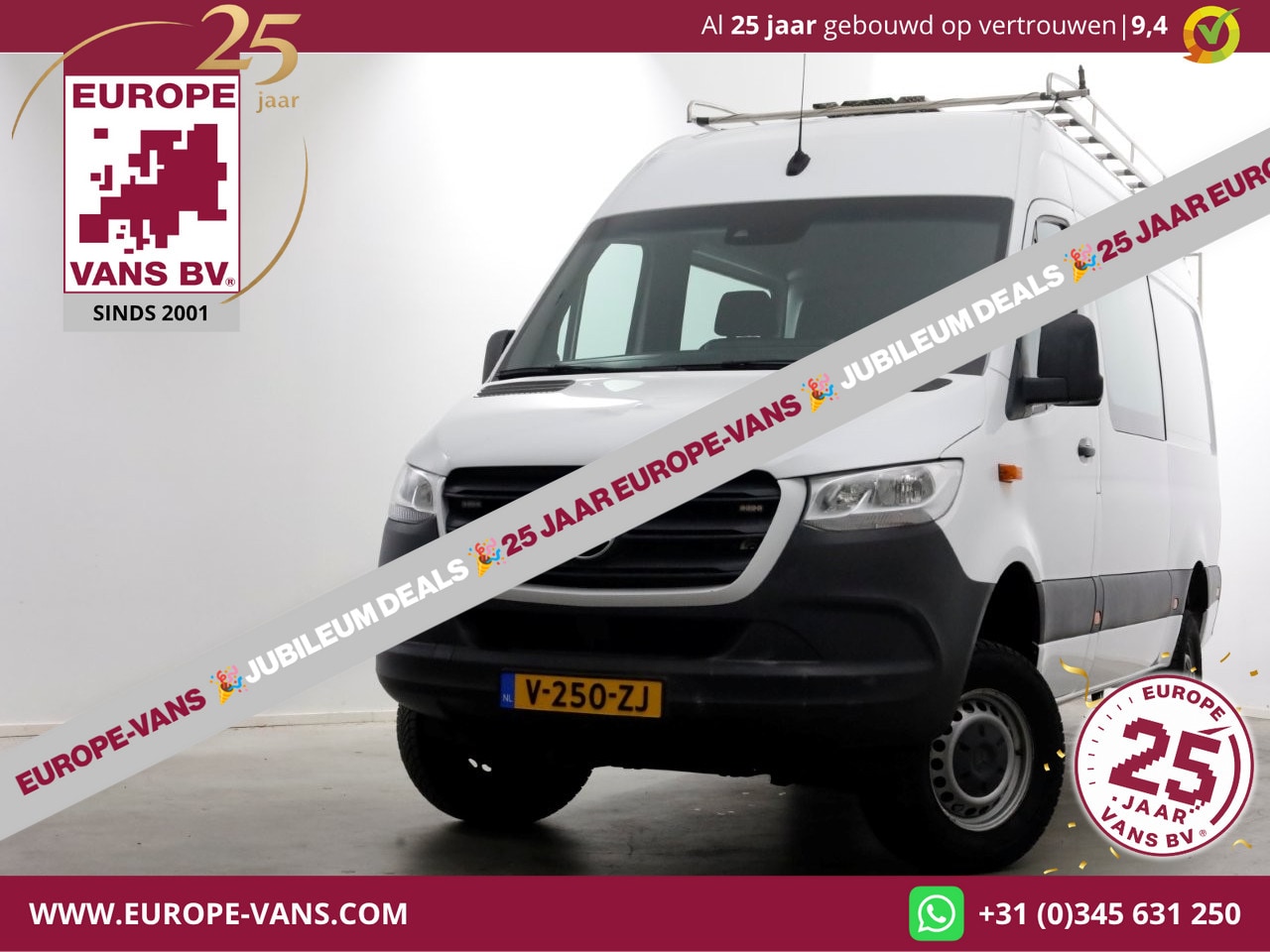Mercedes-Benz Sprinter - 314 CDI 143pk E6 L2H2 4x4 ZG1 D.C. Airco/Navi/Trekhaak 2800kg 05-2019 - AutoWereld.nl