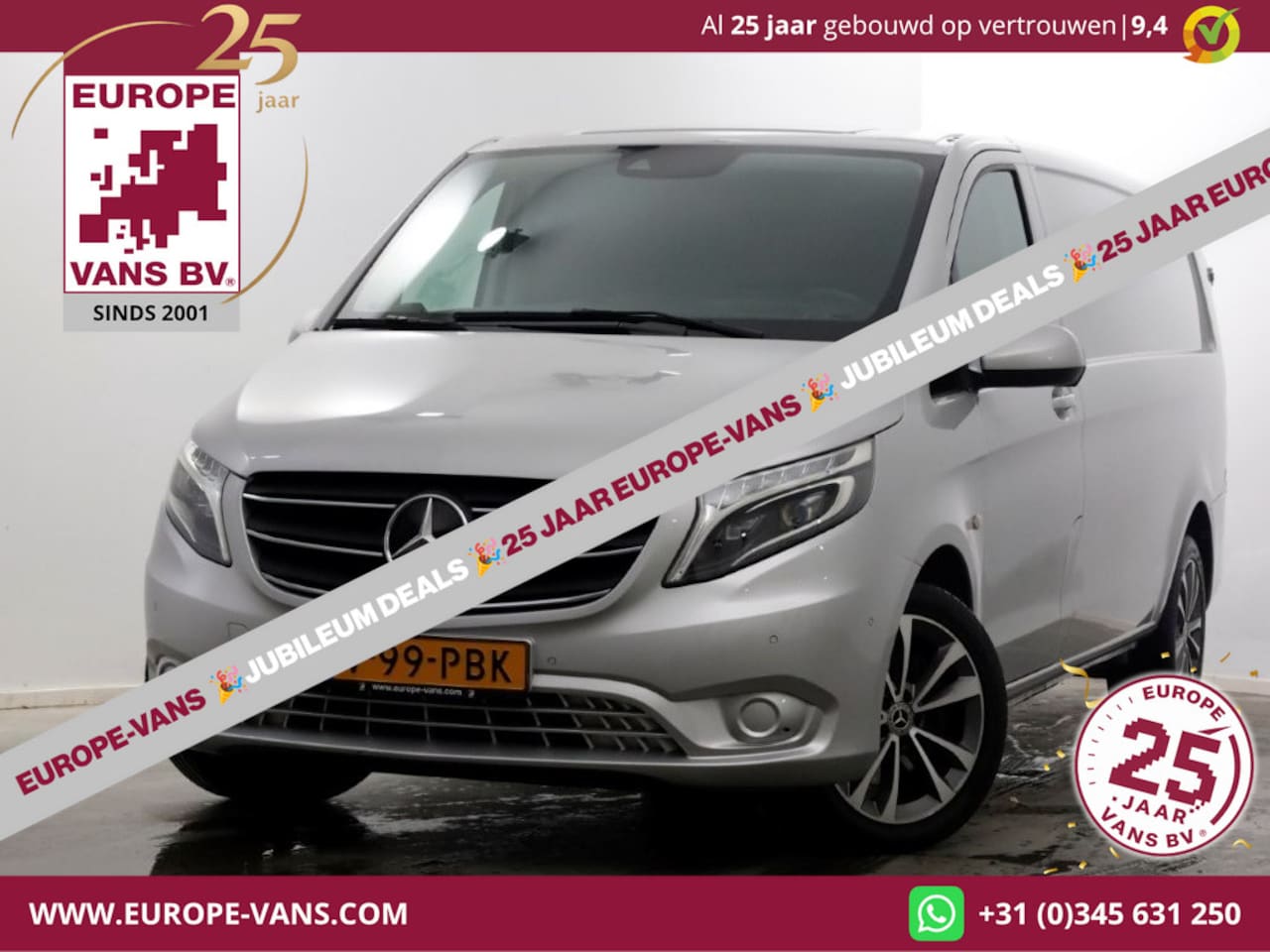 Mercedes-Benz Vito - 119 CDI 190pk RWD 9G Automaat XL Extra Lang LED/ACC/Camera 06-2022 - AutoWereld.nl