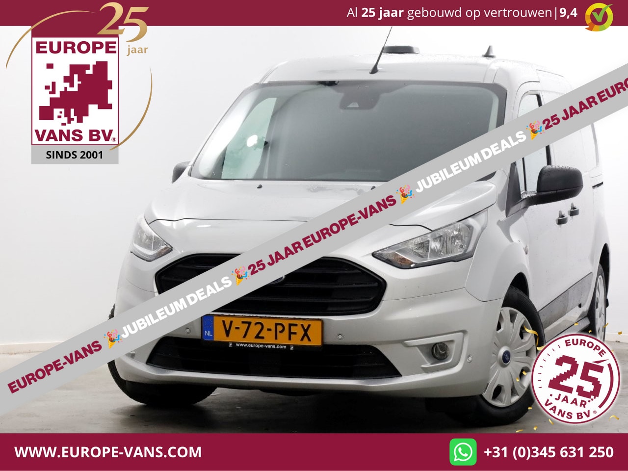 Ford Transit Connect - 1.5 EcoBlue 100pk Automaat L2 Trend ACC/Camera/3Pers./2x Schuifdeur 01-2024 - AutoWereld.nl