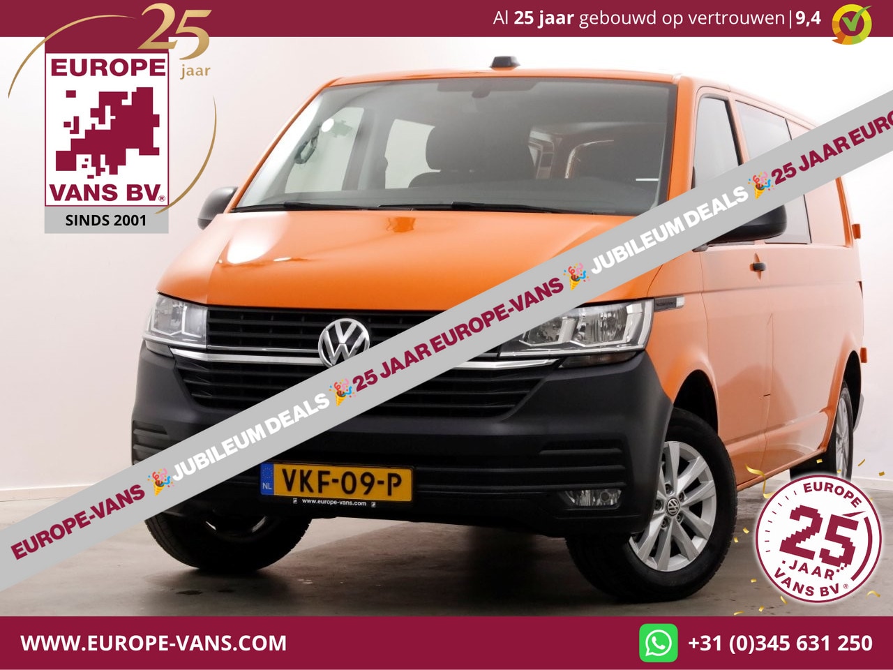 Volkswagen Transporter - T6.1 2.0 TDI 110pk Lang D.C. Airco/Navi/Camera 04-2021 - AutoWereld.nl