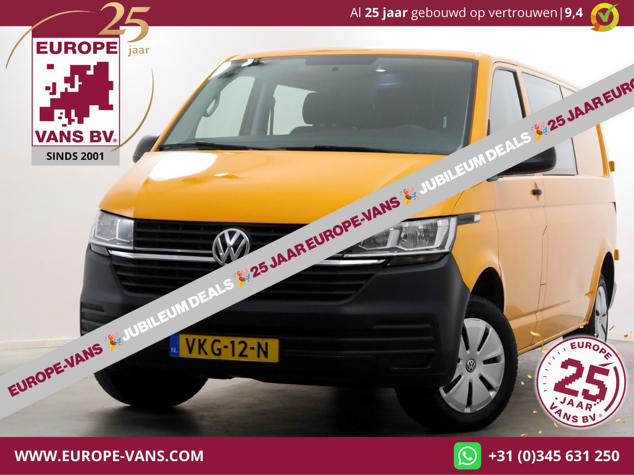 Volkswagen Transporter - T6.1 2.0 TDI Lang D.C. Airco/Cruise Control 04-2021 - AutoWereld.nl