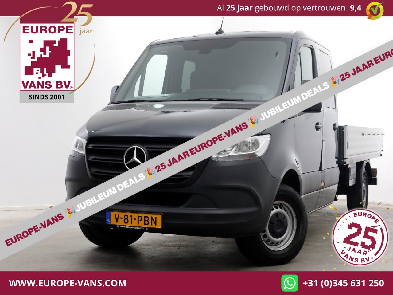 Mercedes-Benz Sprinter - 317 CDI 170pk 9G Automaat D.C. Open Laadbak Trekhaak 3500kg 02-2023 - AutoWereld.nl