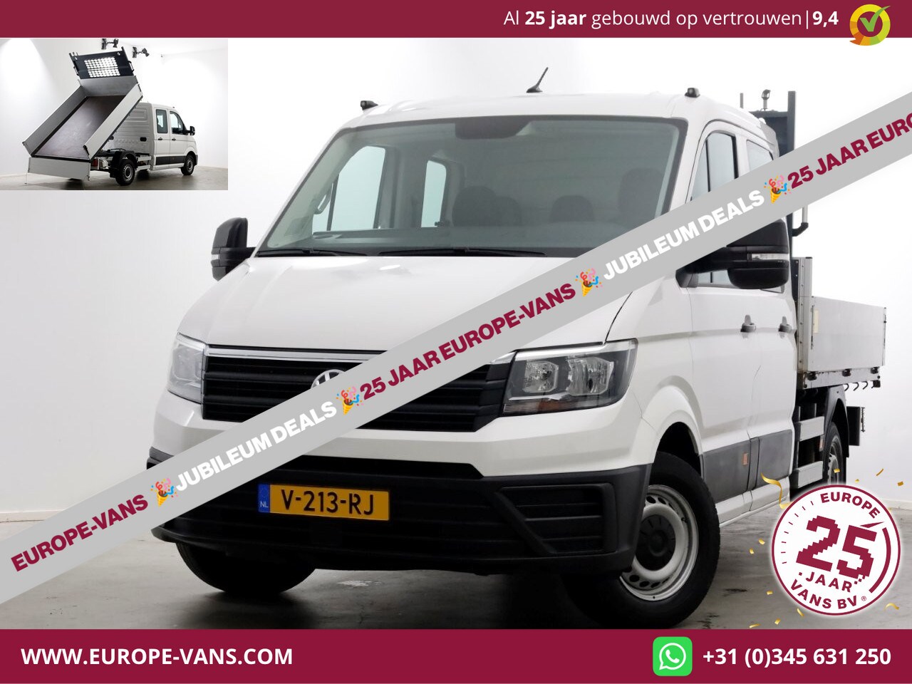 Volkswagen Crafter - 35 2.0 TDI E6 L2H1 D.C. Van den Born Kipper 07-2018 - AutoWereld.nl