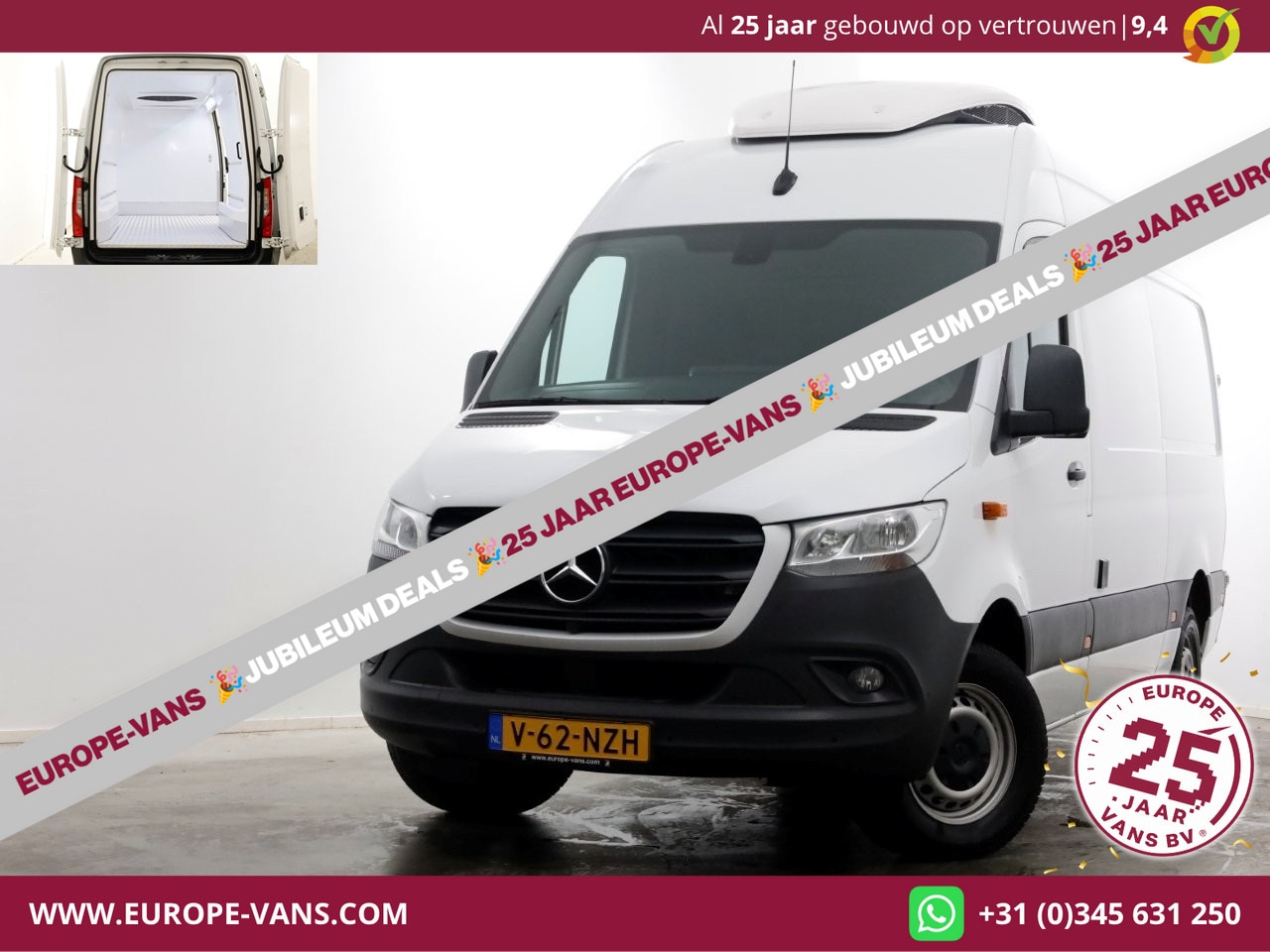 Mercedes-Benz Sprinter - 316 CDI 163pk RWD L2H2 Kerstner Koelwagen 12V + 230V Nachtstekker 05-2020 - AutoWereld.nl