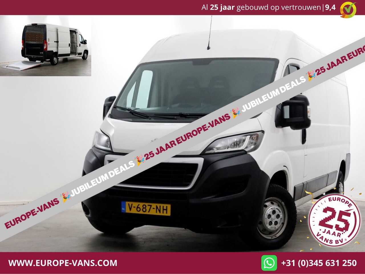 Peugeot Boxer - 2.0 BlueHDI 130pk E6 L3H2 Navi/Camera Laadklep 500kg 05-2018 - AutoWereld.nl
