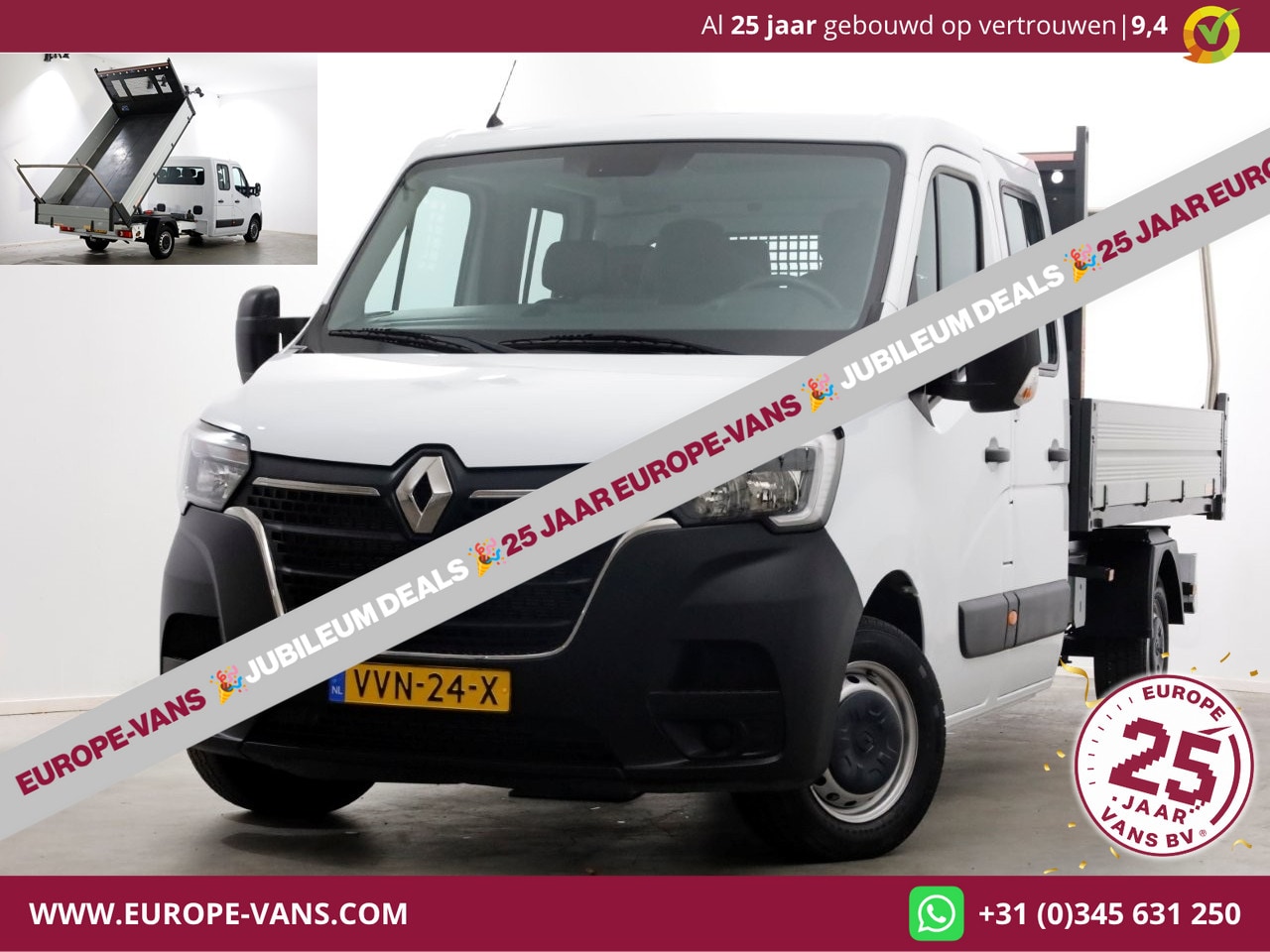 Renault Master - T35 2.3 dCi 145pk L3 D.C. Kipper 05-2023 - AutoWereld.nl