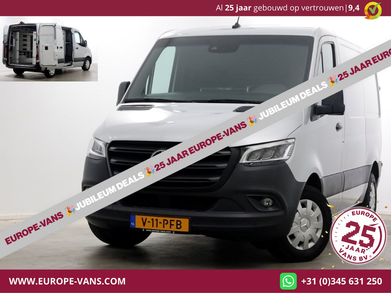 Mercedes-Benz Sprinter - 314 CDI 143pk 9G Automaat L1H1 LED/ACC/Camera/Inrichting 10-2020 - AutoWereld.nl