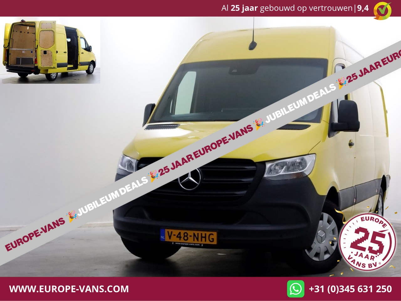 Mercedes-Benz Sprinter - 319 CDI 3.0 V6 190pk 7G Automaat L2H2 Airco/Navi/Camera 08-2021 - AutoWereld.nl