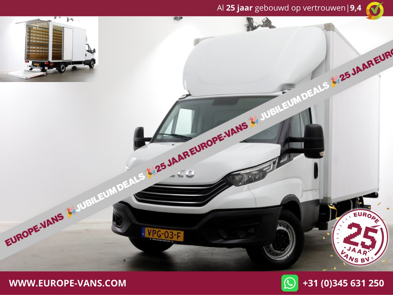 Iveco Daily - 35S14 136pk HiMatic Automaat Bakwagen met laadklep en zijdeur H235cm 03-2022 - AutoWereld.nl