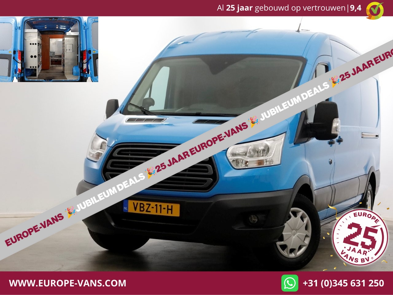 Ford Transit - 350 2.0 TDCI 130pk E6 L3H2 Trend Airco/Camera/2x Schuifdeur 10-2019 - AutoWereld.nl