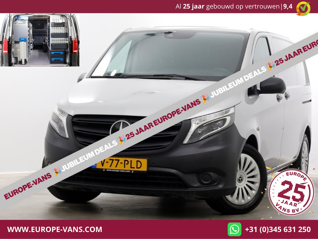 Mercedes-Benz Vito - 114 CDI 136pk Compact 9G Automaat 2x Schuifdeur/LED/Camera/Inrichting 07-2022 - AutoWereld.nl