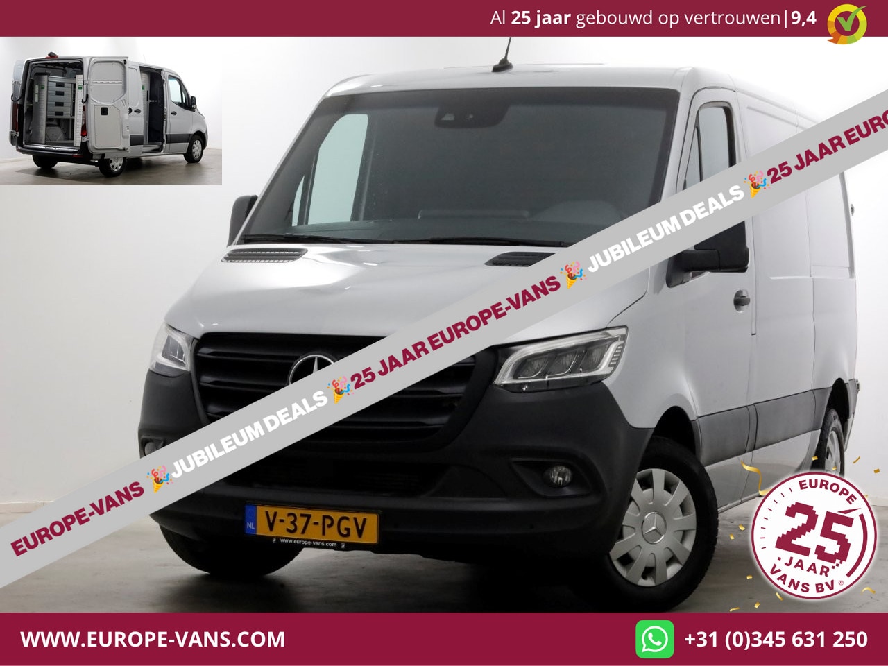 Mercedes-Benz Sprinter - 314 CDI 143pk 9G Automaat L1H1 LED/ACC/Camera/Inrichting 10-2020 - AutoWereld.nl