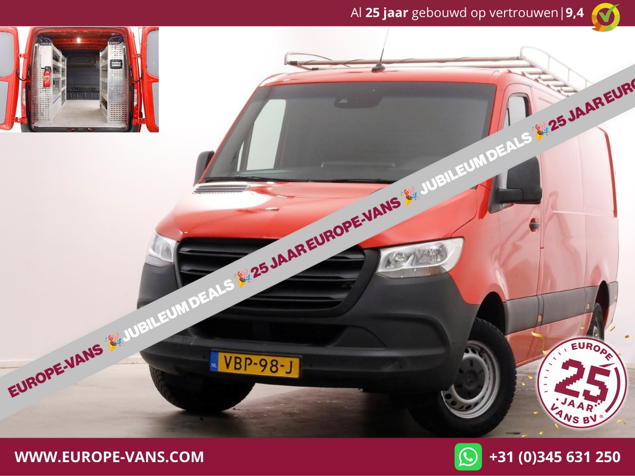 Mercedes-Benz Sprinter - 314 CDI 143pk E6 RWD L2H1 Navi/Camera/Inrichting/Trekhaak 3500kg 11-2019 - AutoWereld.nl