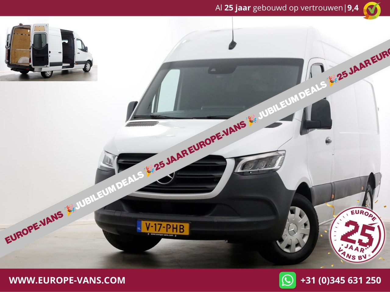 Mercedes-Benz Sprinter - 319 CDI 3.0 V6 190pk E6 L2H2 7G Automaat LED/Camera/Trekhaak 3500kg 02-2019 - AutoWereld.nl