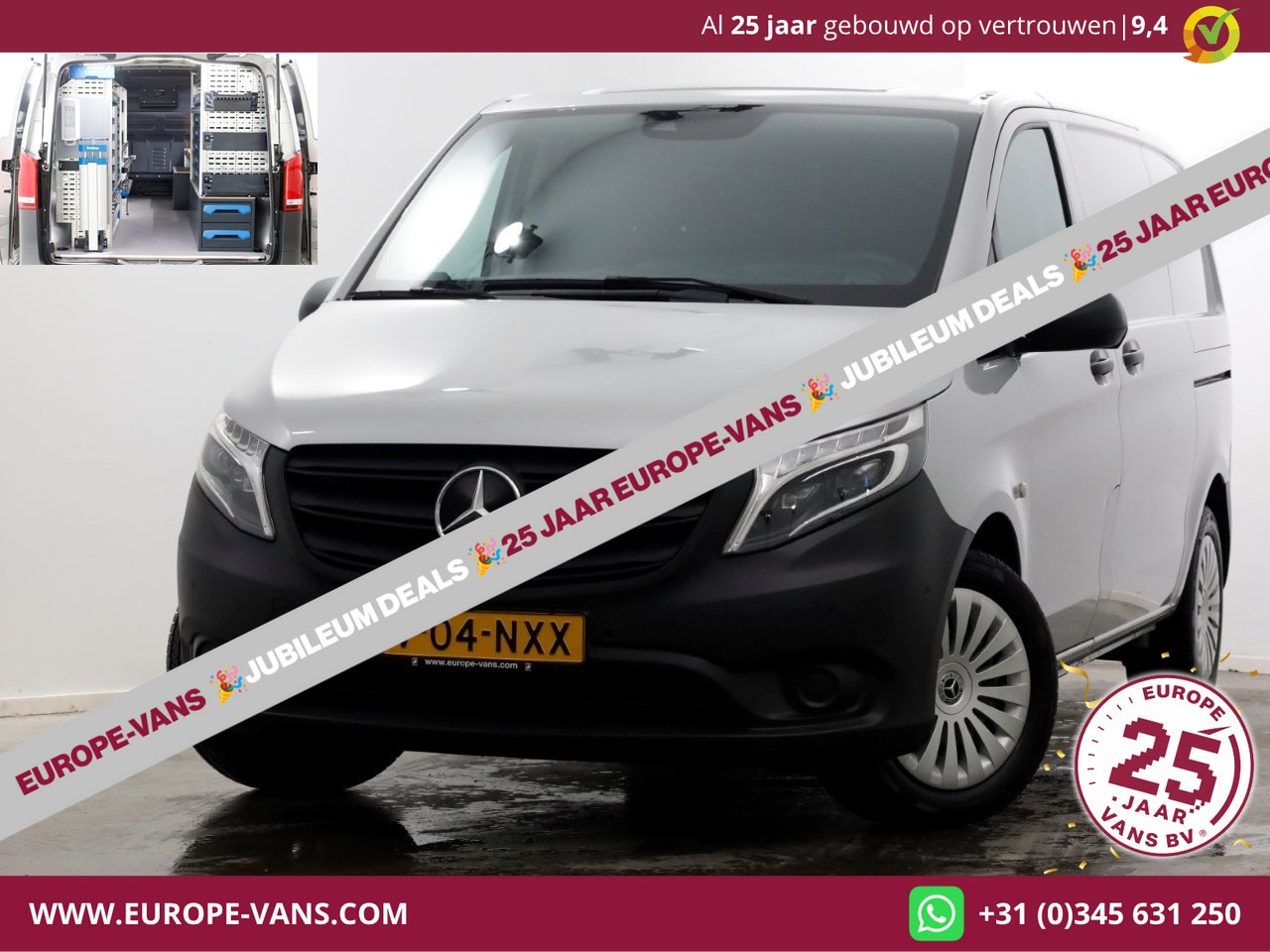 Mercedes-Benz Vito - 114 CDI 136pk Compact 9G Automaat 2x Schuifdeur/LED/Camera/Inrichting 11-2022 - AutoWereld.nl