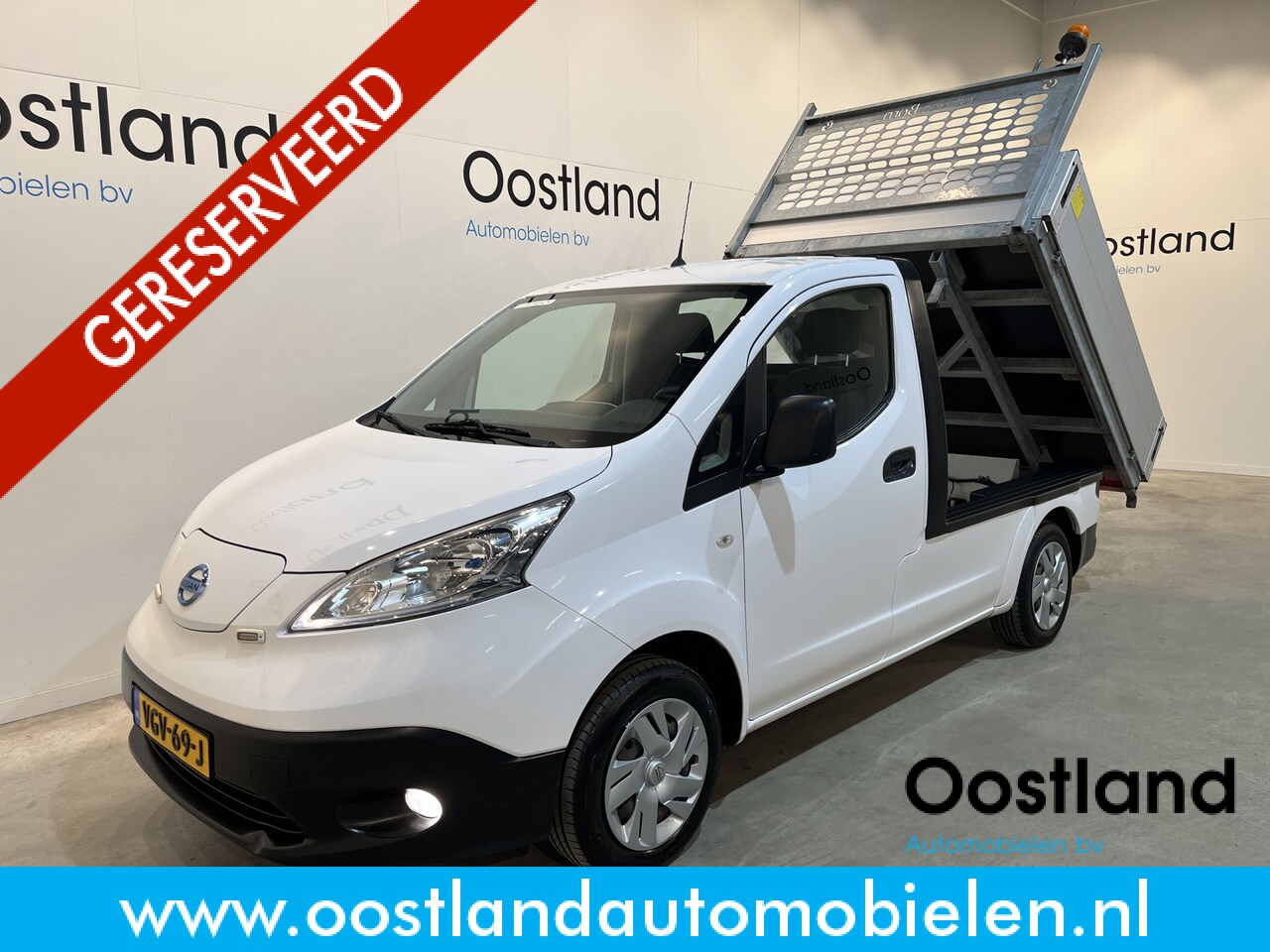 Nissan e-NV200 - Optima 40 kWh Kipper / 100% Elektrisch / Airco / Cruise Control / Navigatie / 24.700 KM !! - AutoWereld.nl
