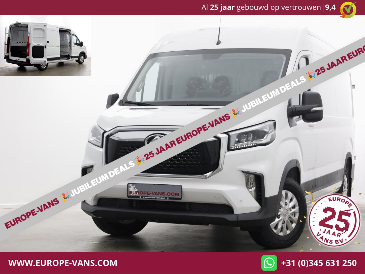 Maxus eDeliver 9 - L3H2 72kWh WLTP Range 280km 100% Elektrisch Airco/Camera NIEUW 02-2024 - AutoWereld.nl