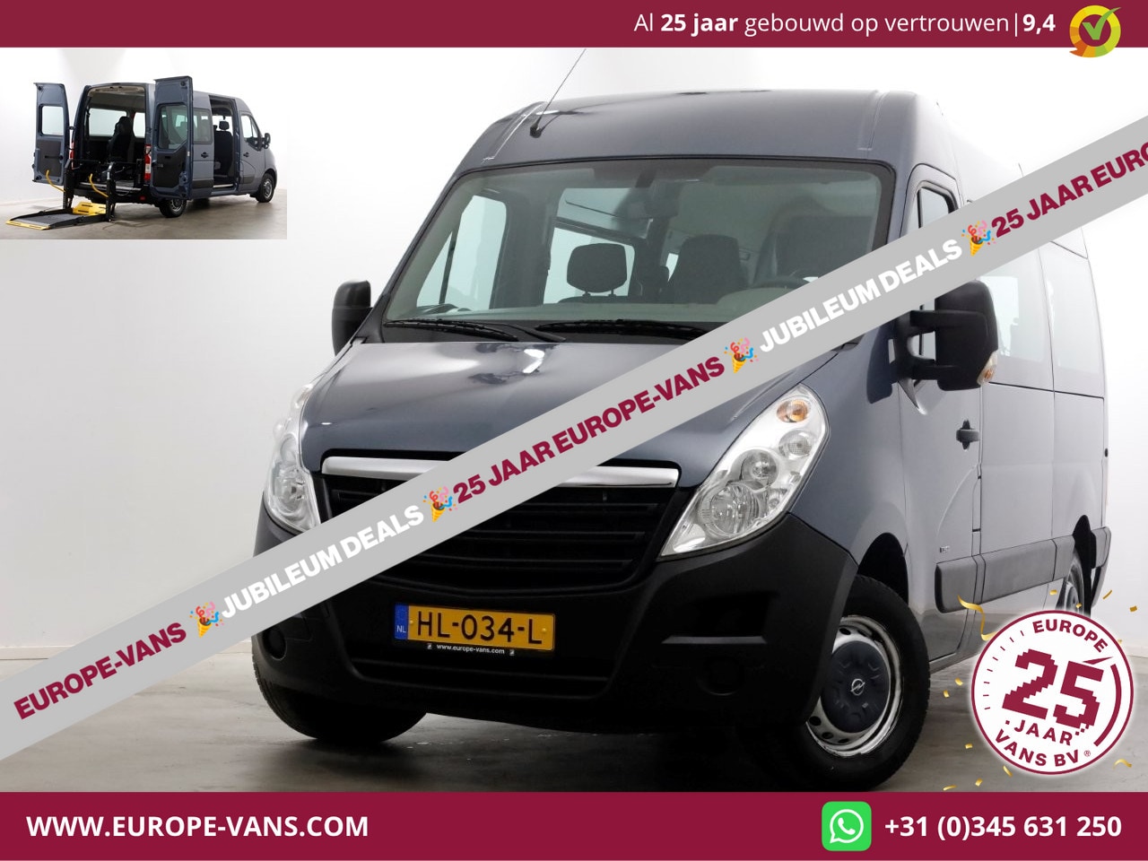 Opel Movano Combi - 2.3 CDTI 145pk Euro6 L2H2 Rolstoelbus Incl BTW/BPM 11-2015 - AutoWereld.nl