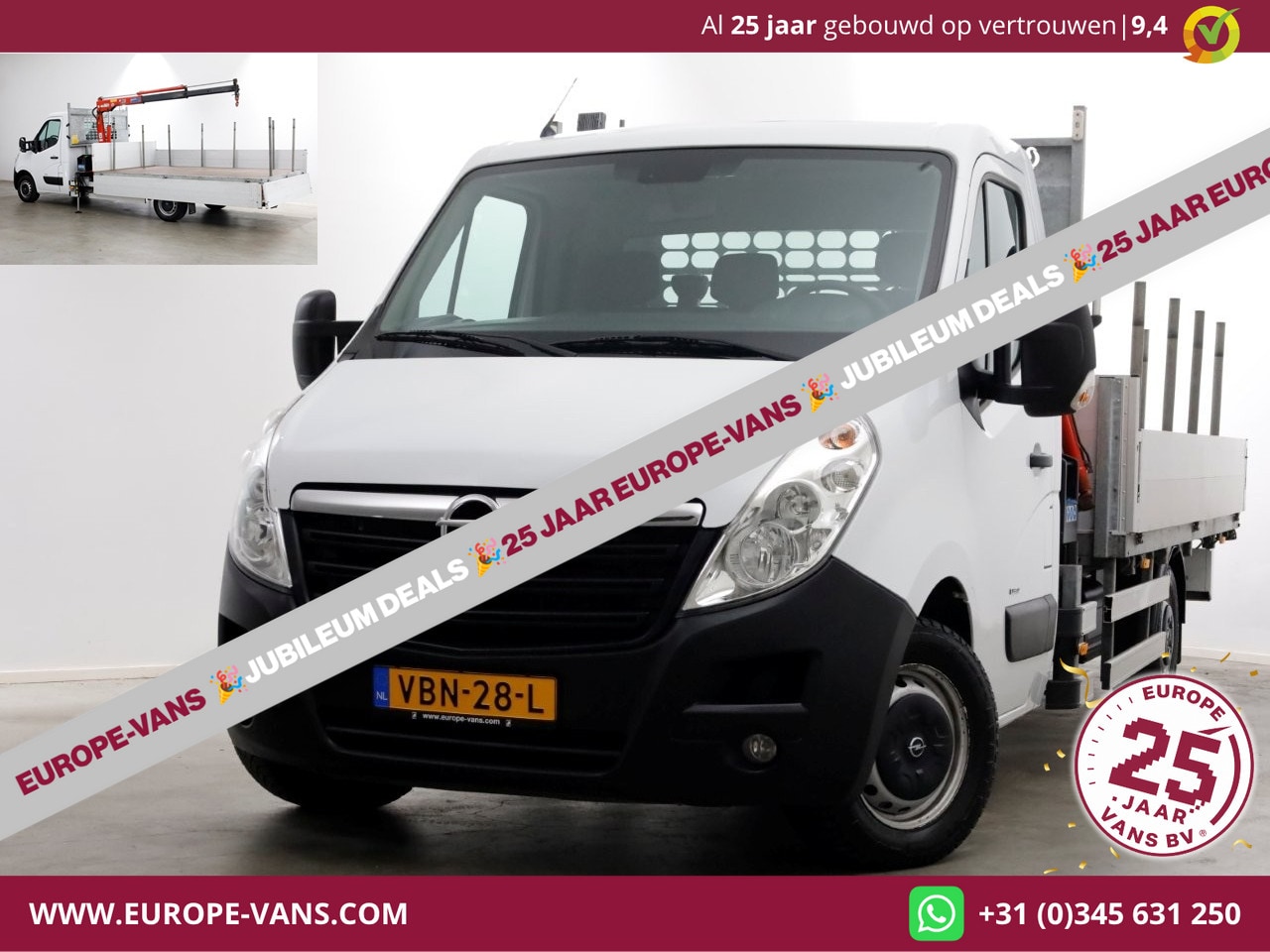 Opel Movano - 2.3 CDTI 145pk E6 Open Laadbak + Kraan 08-2019 - AutoWereld.nl