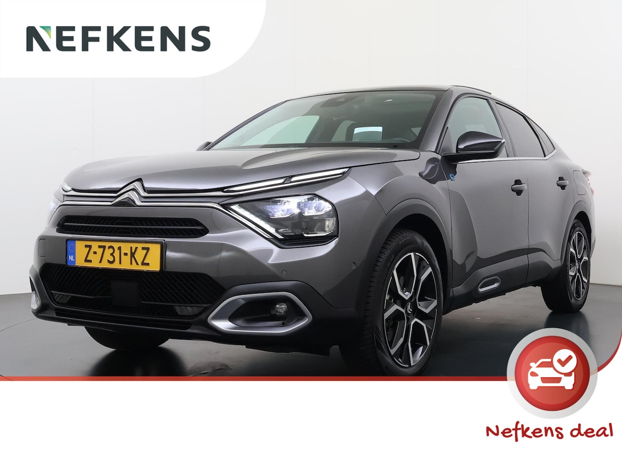 Citroën Ë-C4 X - Max 54 kWh 156pk | Accu 96% | Navigatie | Lederen bekleding | Panoramisch schuifdak | Stoe - AutoWereld.nl