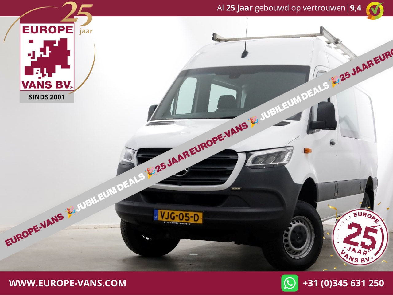 Mercedes-Benz Sprinter - 316 CDI 163pk L2H2 7G Automaat 4x4 ZG1 D.C. LED/360° Camera/Navi 06-2021 - AutoWereld.nl