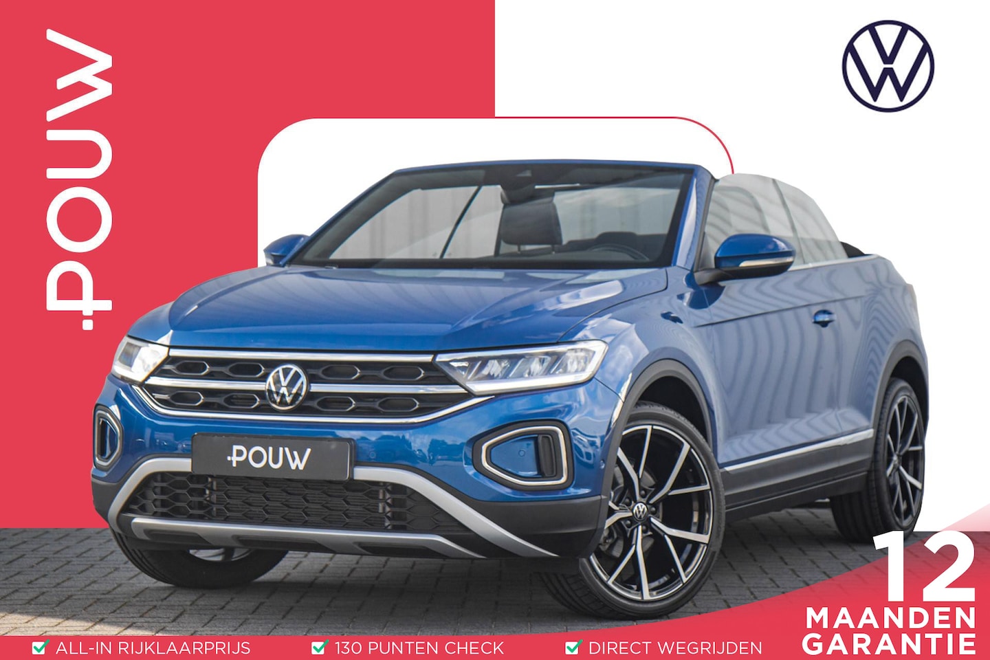 Volkswagen T-Roc Cabrio - 1.5 TSI 150pk DSG Style | Apple Carplay/Android Auto | Adaptive Cruise | Parkeersensoren | - AutoWereld.nl