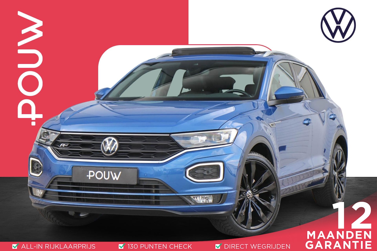 Volkswagen T-Roc - 1.5 TSI 150pk DSG Sport | Panoramadak | Achteruitrijcamera | Stoelverwarming | Navigatie | - AutoWereld.nl