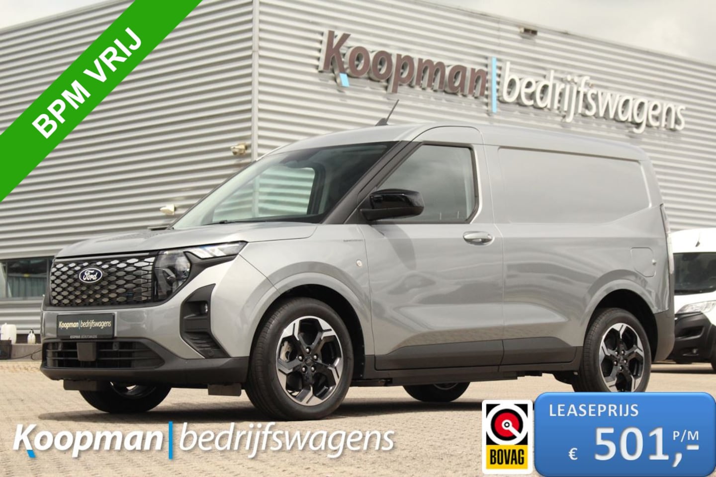 Ford Transit Courier - E-Transit Limited | 44kWh | 100kW/136pk | Trekhaak | Camera | Carplay/Android | Lease 501, - AutoWereld.nl