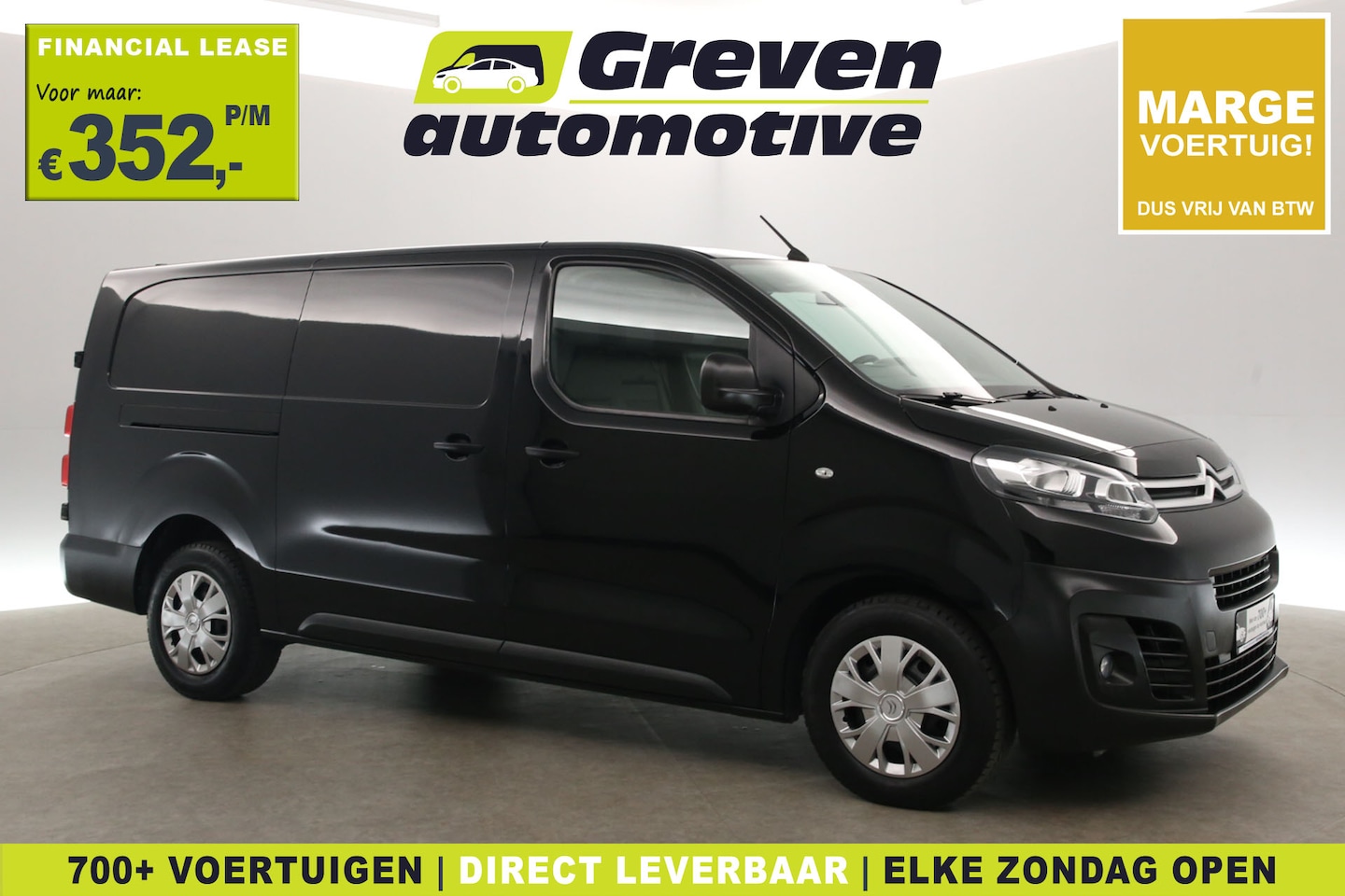Citroën Jumpy - 2.0 BlueHDI L3H1 | Marge | Airco | Cruise | 3 Zits | Carplay | Trekhaak | Parkeersens. - AutoWereld.nl