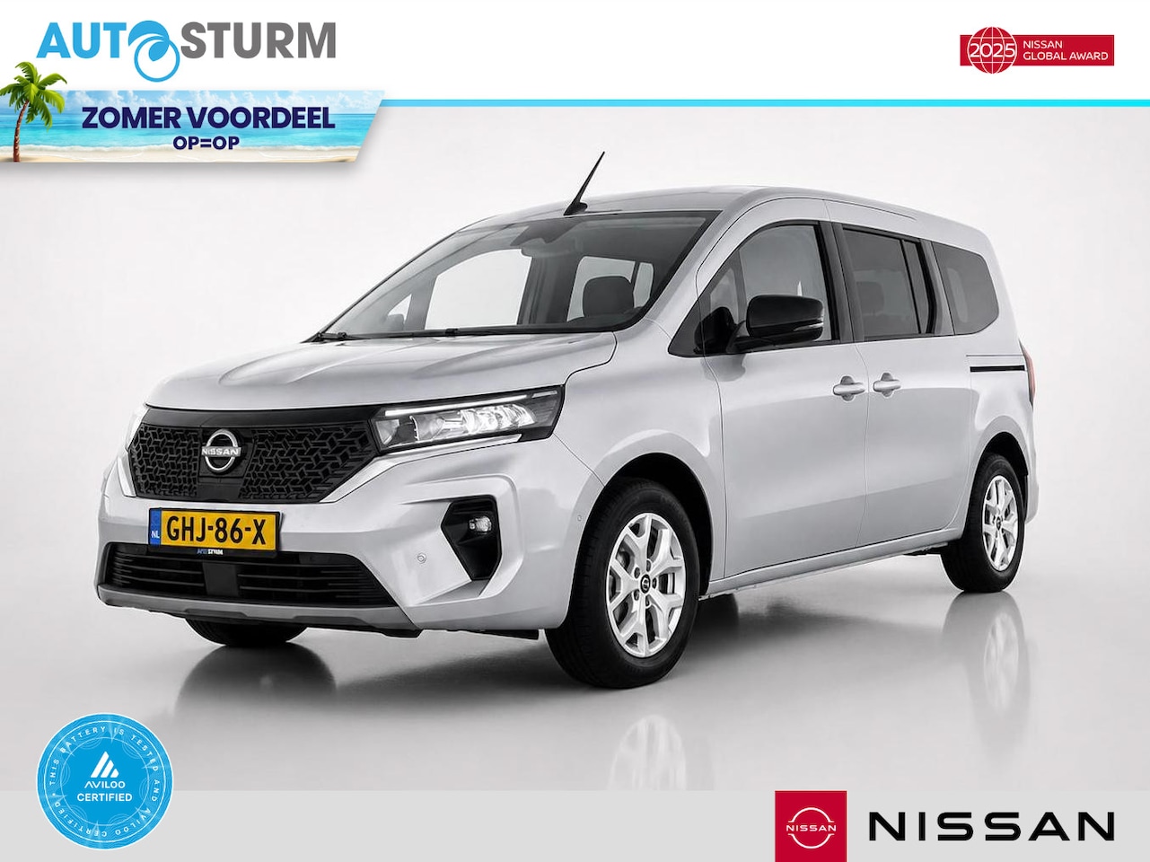 Nissan Townstar Evalia - N-Connecta 45 kWh SoH 99% 7-Persoons incl. Trekhaak! - AutoWereld.nl