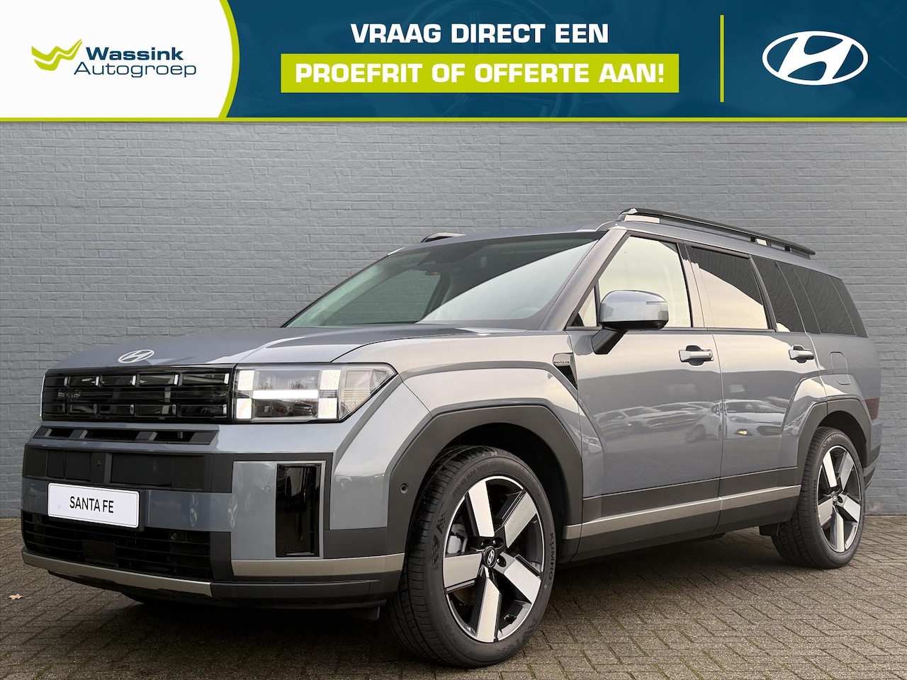 Hyundai Santa Fe - New 1.6 T-GDi HEV 215pk Aut 7 zitter Premium Sky I Showroom opruiming - AutoWereld.nl