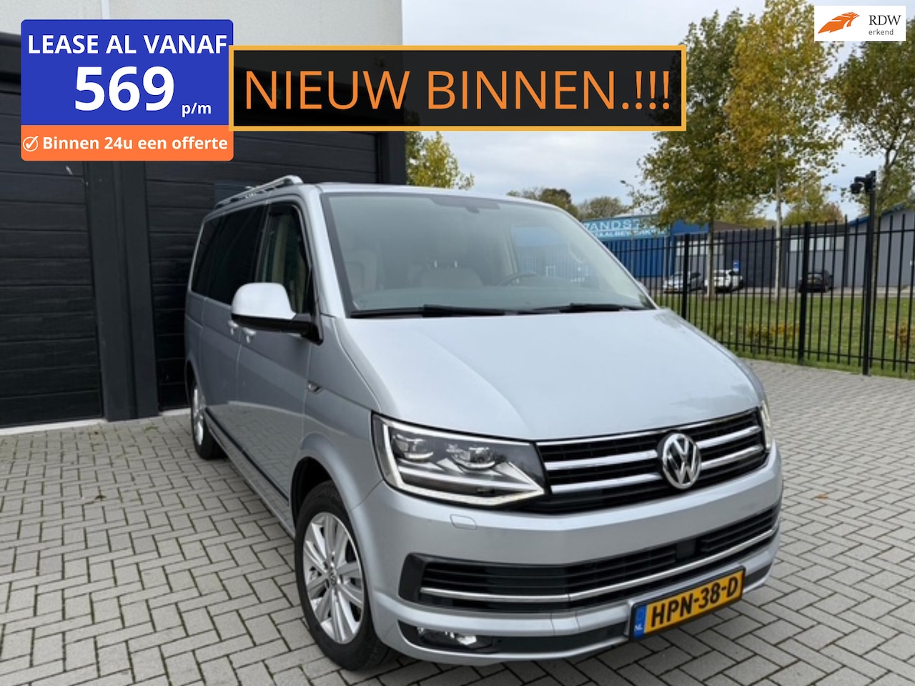 Volkswagen Transporter Multivan - 2.0 TDI T6 204PK Highline Xenon Led Leer 7P Apple Carplay VOLL!! - AutoWereld.nl