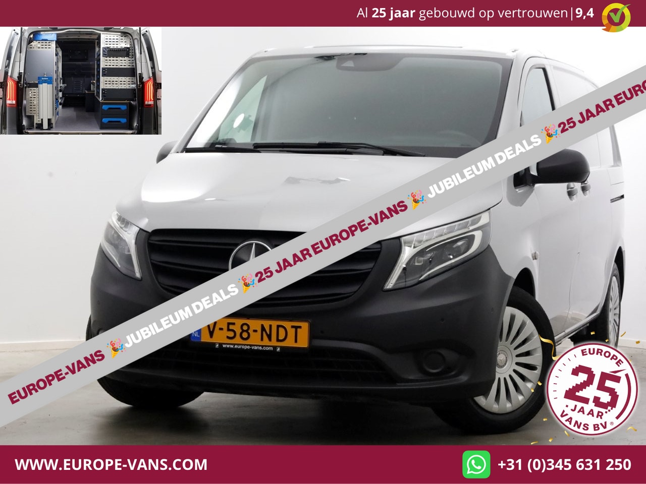 Mercedes-Benz Vito - 114 CDI 136pk Compact 9G Automaat 2x Schuifdeur/LED/Camera/Navi/Inrichting 05-2022 - AutoWereld.nl