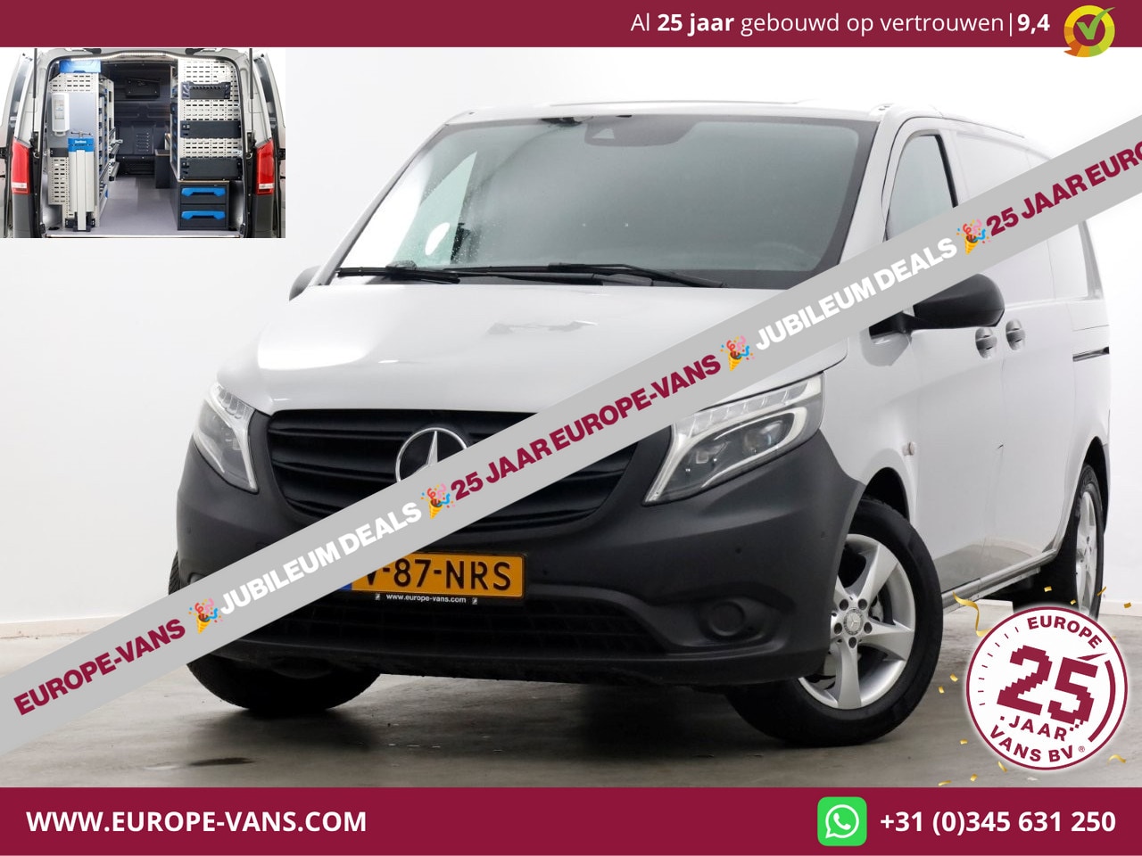 Mercedes-Benz Vito - 114 CDI 136pk Compact 9G Automaat 2x Schuifdeur/LED/Camera/Inrichting 07-2022 - AutoWereld.nl