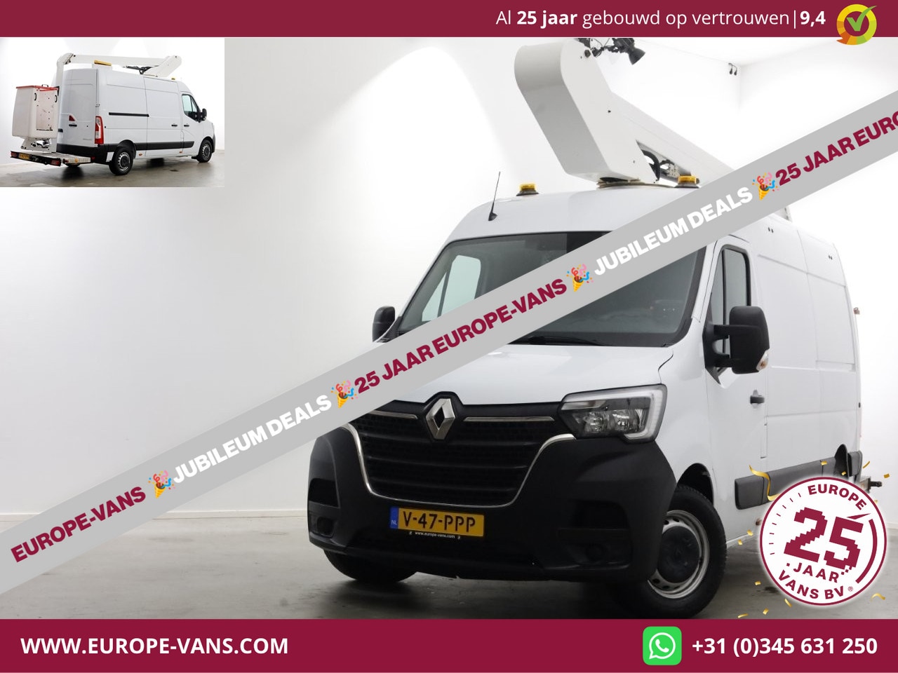 Renault Master - T35 2.3 dCi 145pk L2H2 121FT Hoogwerker Werkhoogte 10 meter 01-2021 - AutoWereld.nl