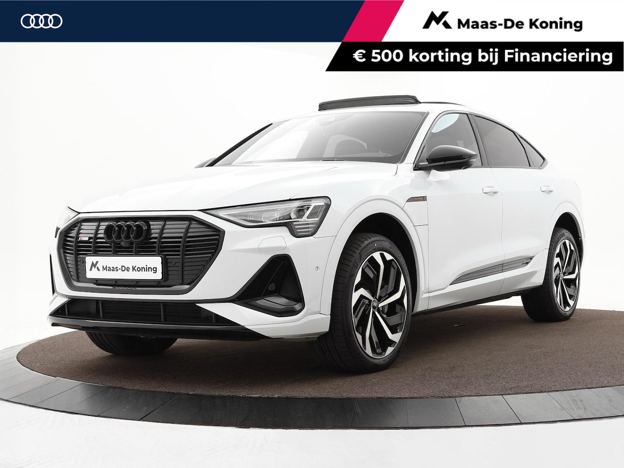 Audi e-tron Sportback - 55 quattro S edition 95 kWh 408pk · SOH 99,2% · Panoramadak · 360 Camera · Bang & Olufsen - AutoWereld.nl