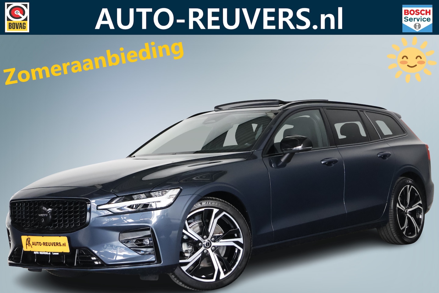 Volvo V60 - 2.0 B4 Ultimate Dark / Opendak /Leder / HUD / Pilot Assist / HarmanKardon / CarPlay - AutoWereld.nl
