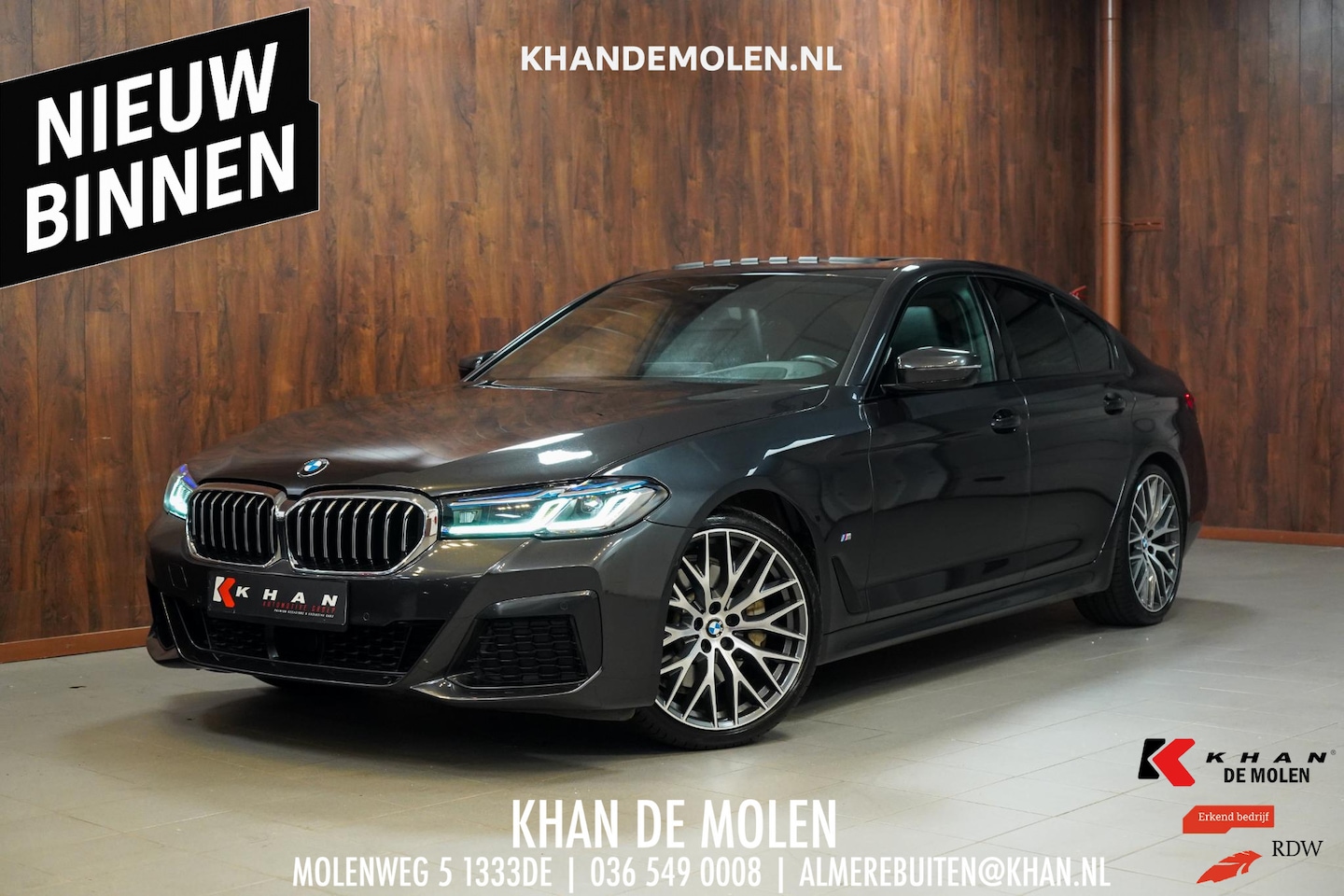 BMW 5-serie - 530i M-Sport M Sport|Pano|Leder|HUD|Dealer onderhouden - AutoWereld.nl