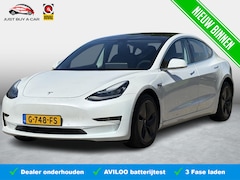 Tesla Model 3 - Long Range AWD 75 kWh SOH 82, 9% / Trekhaak / 3 Fase / 1e Eigenaar / Stoelverwarming / Pan