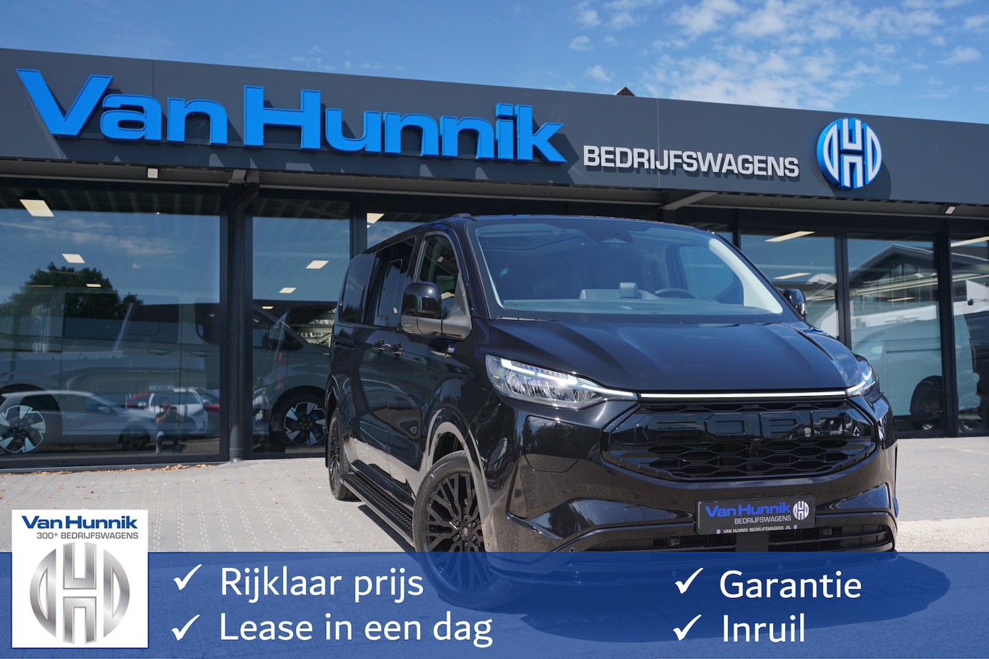 Ford Transit Custom Tourneo - 340L 2.5 PHEV 233PK JWR NIGHT EDITION PRIJS INCL. BPM Luxe 8 Zits, Leder, 19" LM, B&O, Pan - AutoWereld.nl