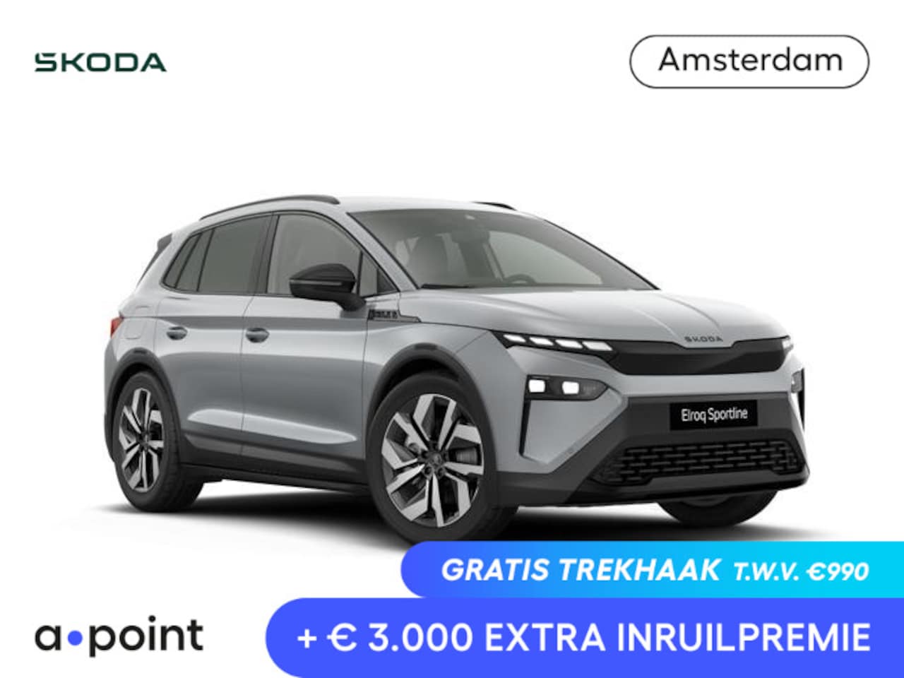 Skoda Elroq - 85 Sportline | elektr. achterklep | Matrix LED | Travel Assist | Stuur - en stoelverwarmin - AutoWereld.nl